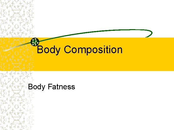Body Composition Body Fatness 