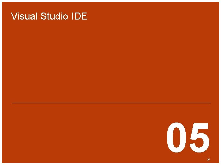 Visual Studio IDE 05 25 