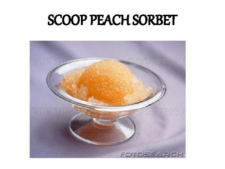 SCOOP PEACH SORBET 