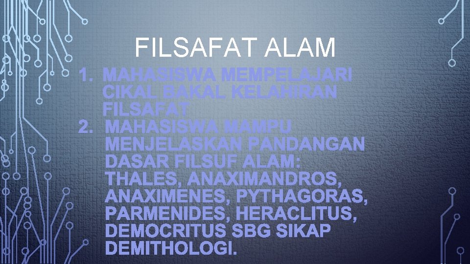 FILSAFAT ALAM 