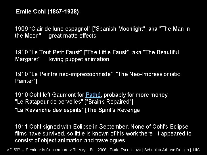 Emile Cohl (1857 -1938) 1909 “Clair de lune espagnol" ["Spanish Moonlight", aka "The Man