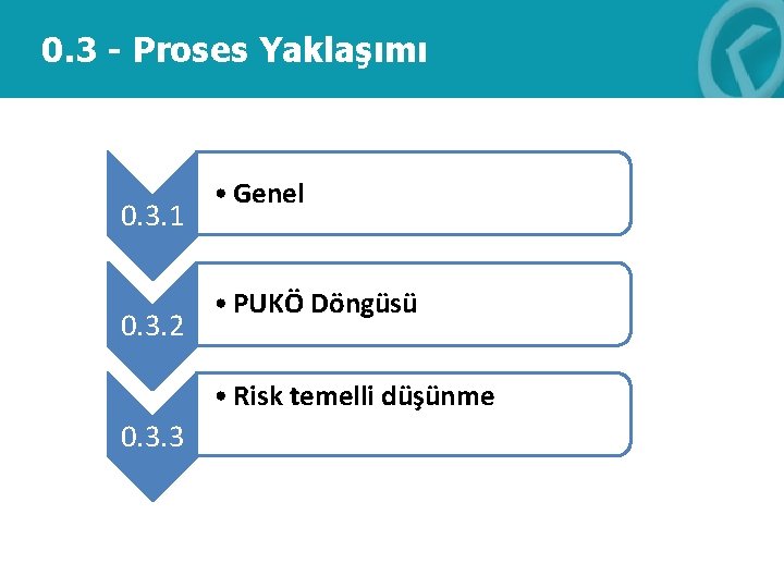 0. 3 - Proses Yaklaşımı 0. 3. 1 0. 3. 2 • Genel •