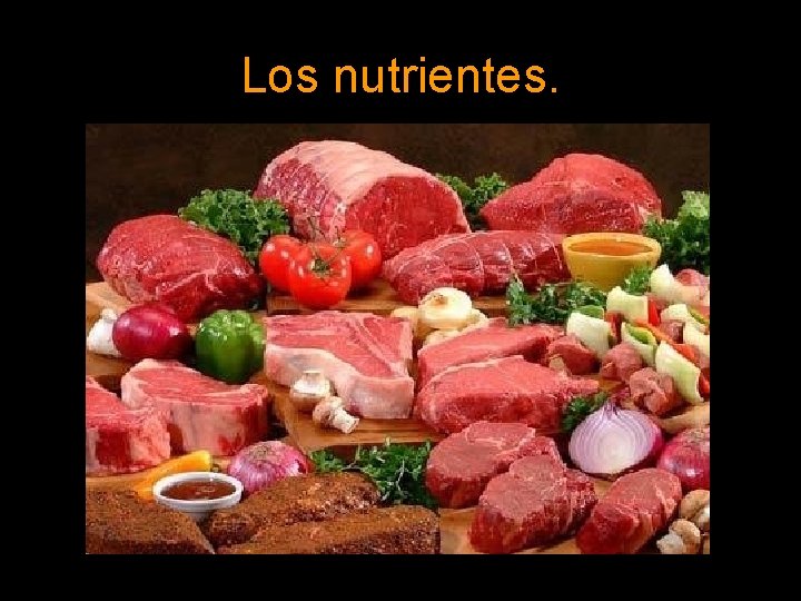 Los nutrientes. 