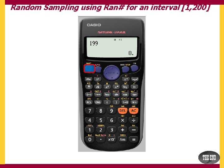 Random Sampling using Ran# for an interval [1, 200] 