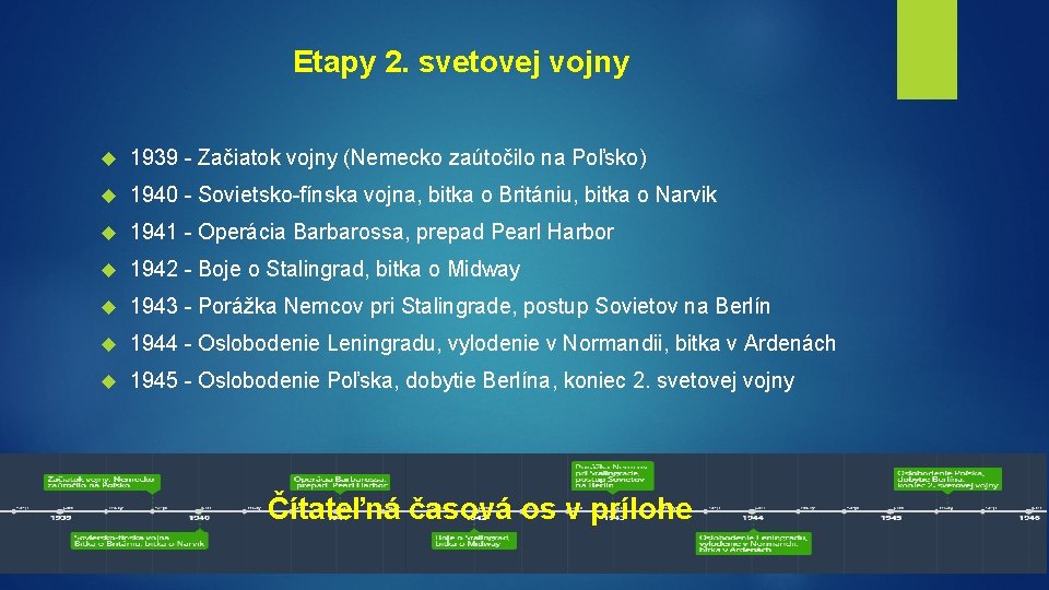 Etapy 2. svetovej vojny 1939 - Začiatok vojny (Nemecko zaútočilo na Poľsko) 1940 - Etapy 2. svetovej vojny 1939 - Začiatok vojny (Nemecko zaútočilo na Poľsko) 1940 -