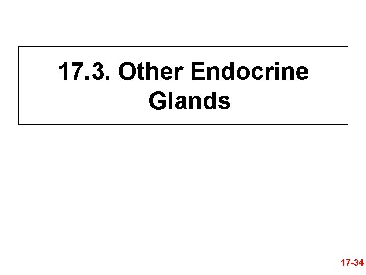 17. 3. Other Endocrine Glands 17 -34 