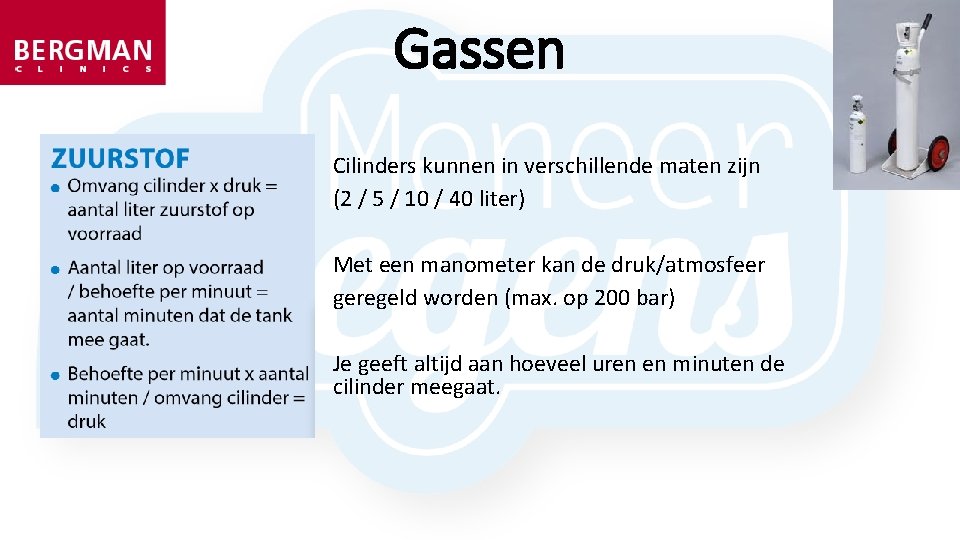 Gassen Cilinders kunnen in verschillende maten zijn (2 / 5 / 10 / 40