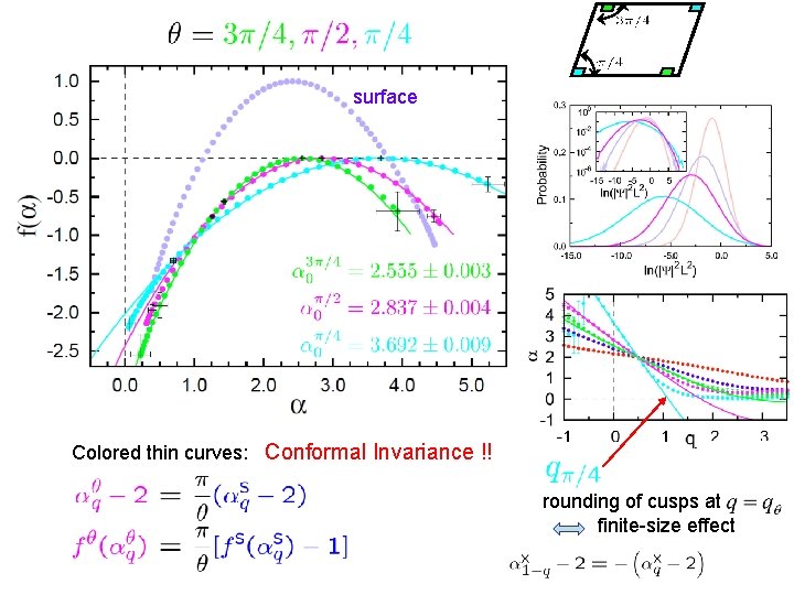surface Colored thin curves: Conformal Invariance !! rounding of cusps at finite-size effect surface Colored thin curves: Conformal Invariance !! rounding of cusps at finite-size effect