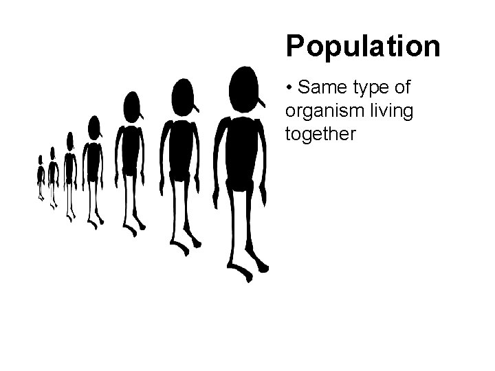 Population • Same type of organism living together 