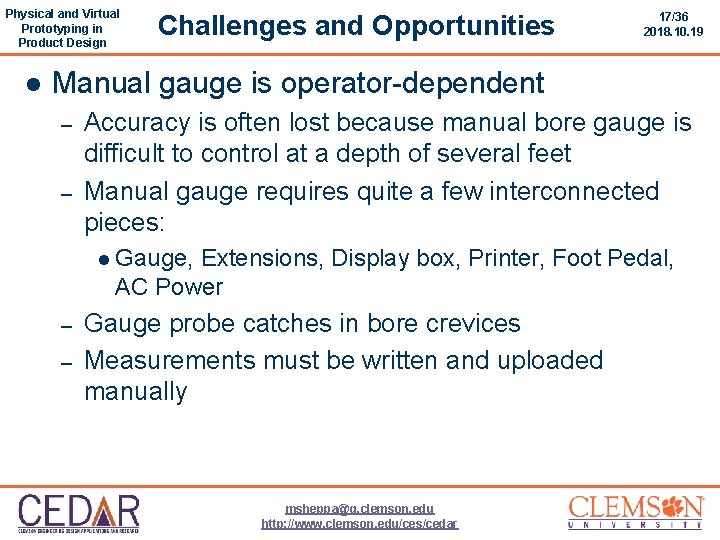 Physical and Virtual Prototyping in Product Design l Challenges and Opportunities 17/36 2018. 10.