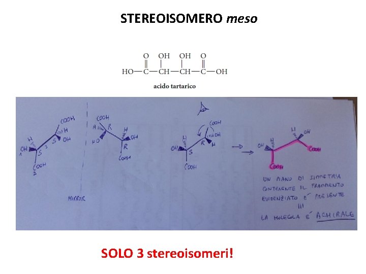 STEREOISOMERO meso SOLO 3 stereoisomeri! 