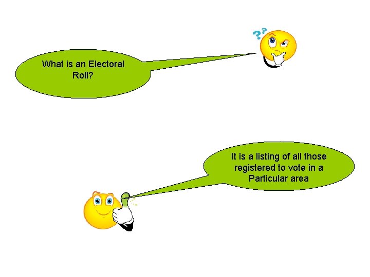 What is an Electoral Roll? It is a listing of all those registered to