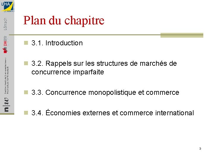 Plan du chapitre n 3. 1. Introduction n 3. 2. Rappels sur les structures
