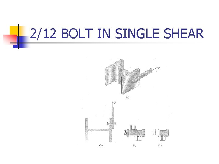 2/12 BOLT IN SINGLE SHEAR 