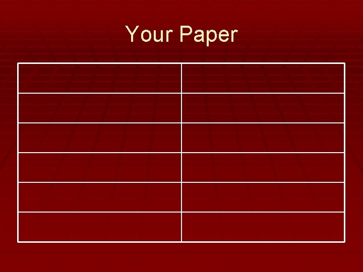 Your Paper 