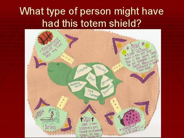 What type of person might have had this totem shield? 