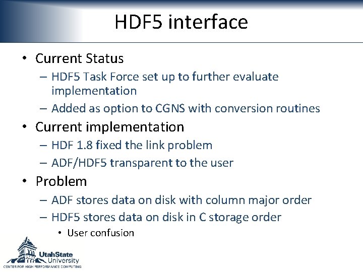The CFD General Notation System transition to HDF
