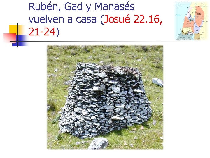 Rubén, Gad y Manasés vuelven a casa (Josué 22. 16, 21 -24) 