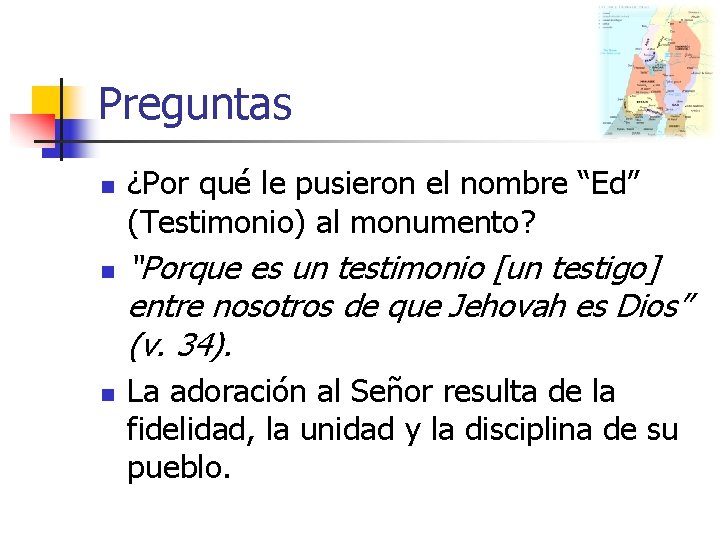 Preguntas n n n ¿Por qué le pusieron el nombre “Ed” (Testimonio) al monumento?