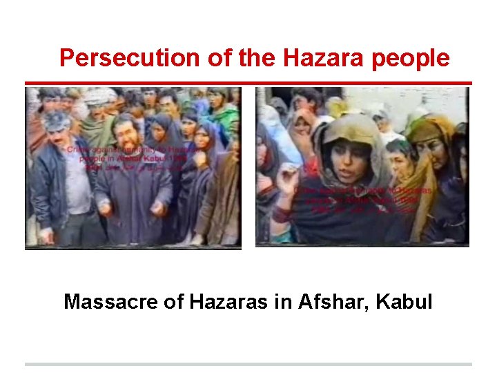 Persecution of the Hazara people Massacre of Hazaras in Afshar, Kabul 