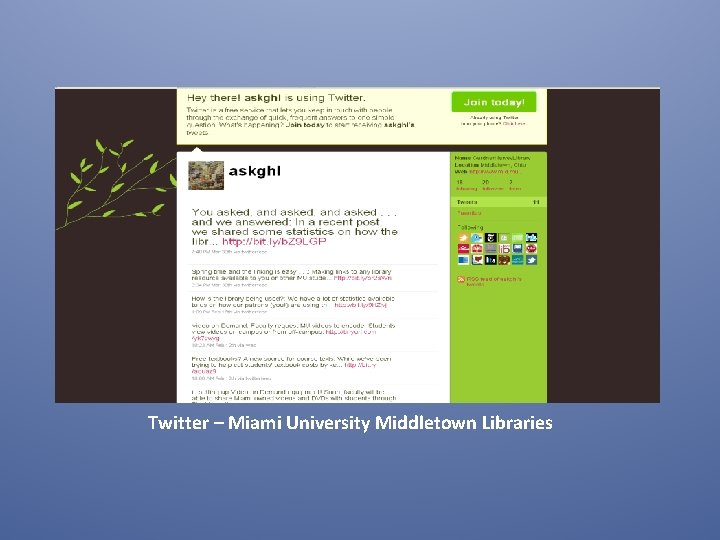 Twitter – Miami University Middletown Libraries 