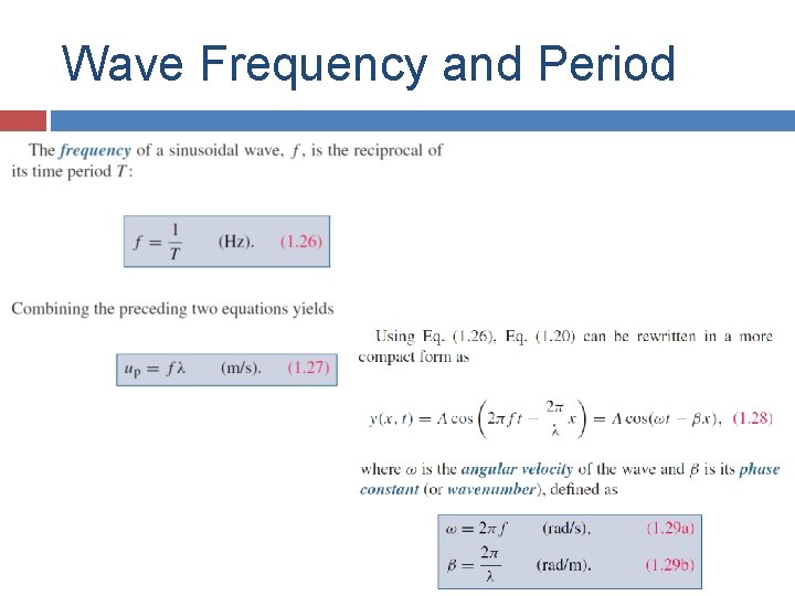 Wave Frequency and Period 