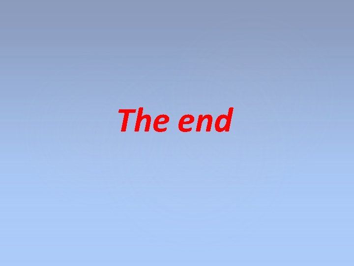 The end 
