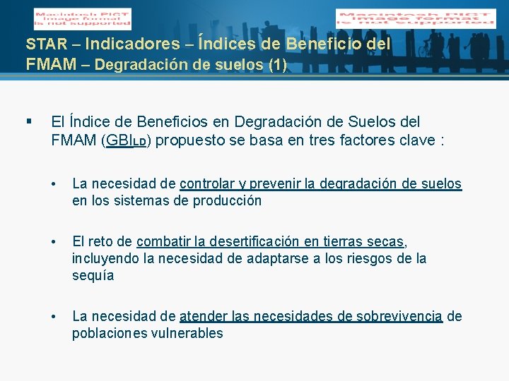 STAR – Indicadores – Índices de Beneficio del FMAM – Degradación de suelos (1)