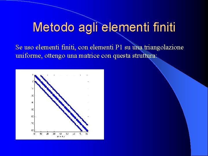 Metodo agli elementi finiti Se uso elementi finiti, con elementi P 1 su una