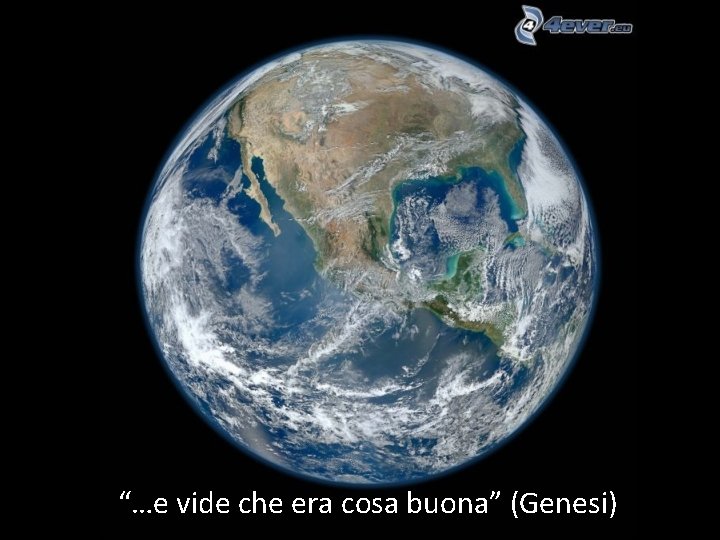 “…e vide che era cosa buona” (Genesi) 