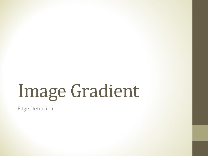 Image Gradient Edge Detection 