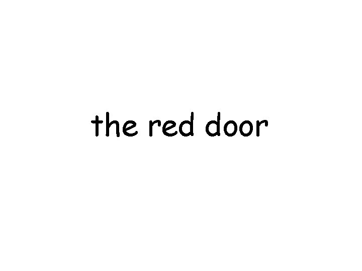 the red door 