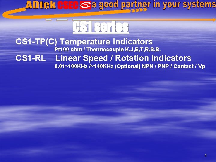 CS 1 series CS 1 -TP(C) Temperature Indicators Pt 100 ohm / Thermocouple K,