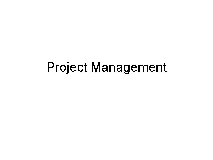 Project Management 