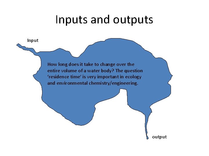 Inputs and outputs Input How long does it take to change over the entire