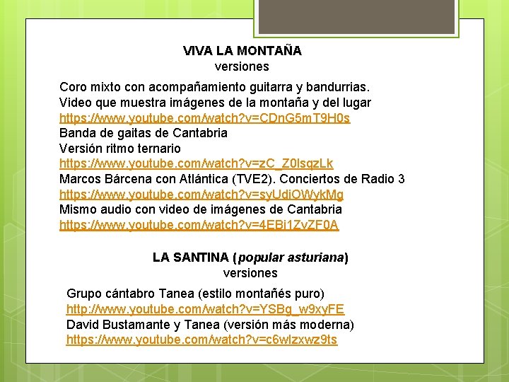 VIVA LA MONTAÑA versiones Coro mixto con acompañamiento guitarra y bandurrias. Video que muestra
