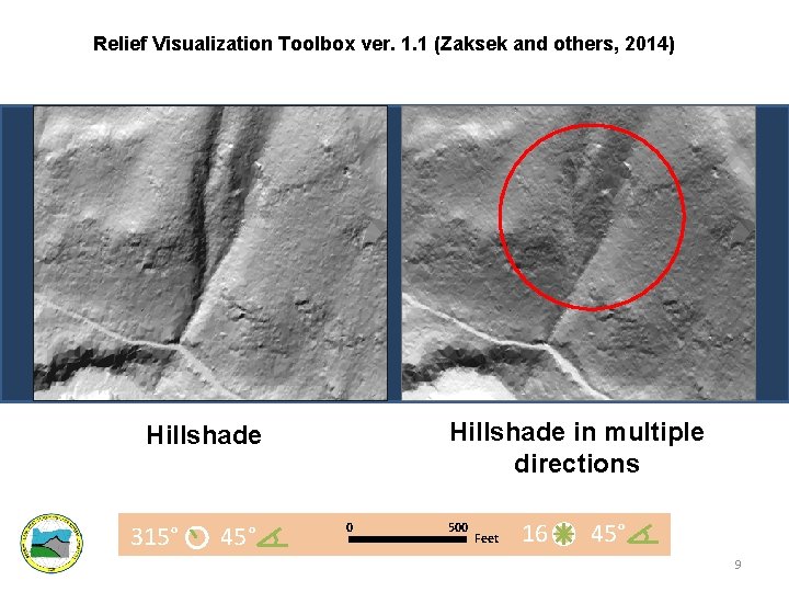 Relief Visualization Toolbox ver. 1. 1 (Zaksek and others, 2014) Hillshade in multiple directions