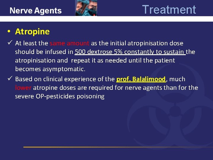 Management Of Acute Organophosphorous Nerve Agents Poisoning Mahdi