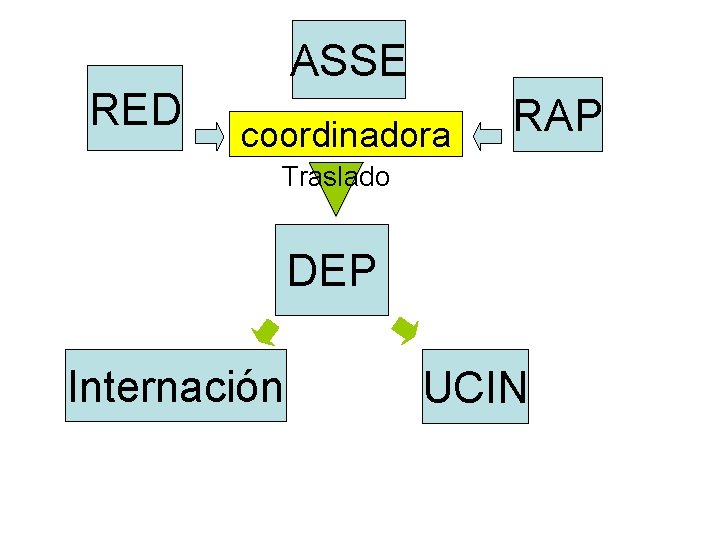 RED ASSE coordinadora RAP Traslado DEP Internación UCIN 