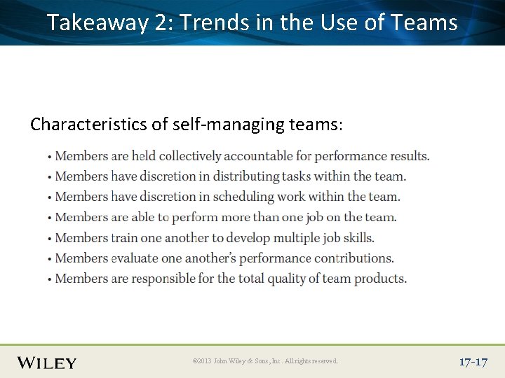 Place Slide Title Text Here Takeaway 2: Trends in the Use of Teams Characteristics