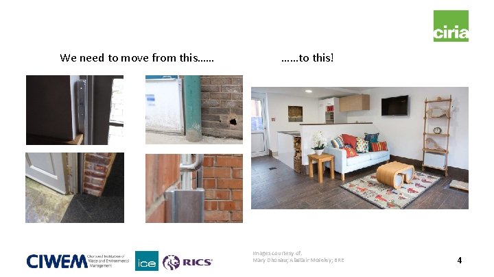 We need to move from this…… ……to this! Images courtesy of: Mary Dhonau; Alastair We need to move from this…… ……to this! Images courtesy of: Mary Dhonau; Alastair