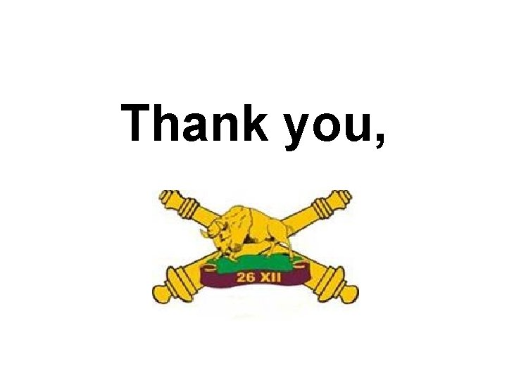 Thank you, 