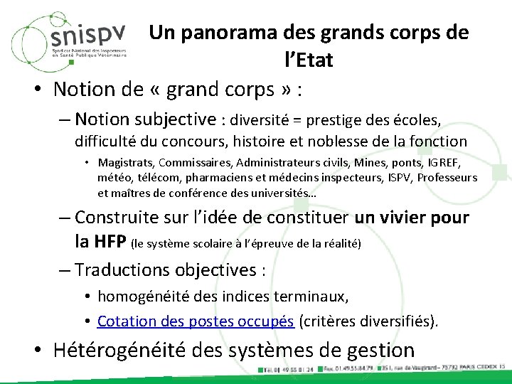 Un panorama des grands corps de l’Etat • Notion de « grand corps »