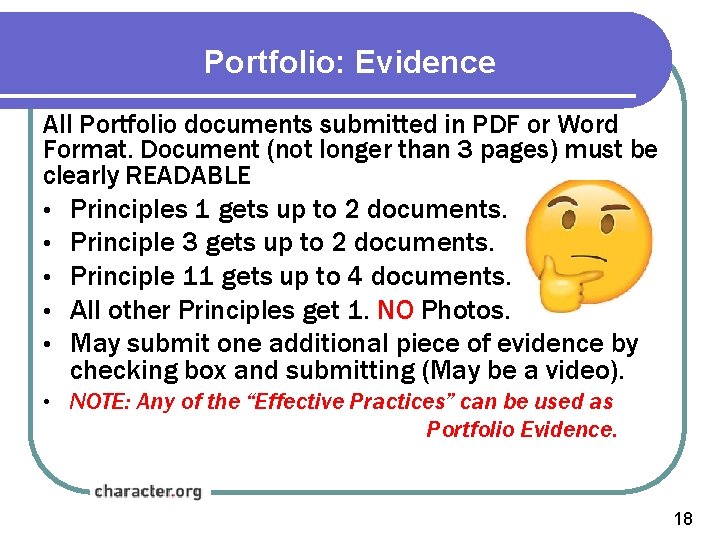 Portfolio: Evidence All Portfolio documents submitted in PDF or Word Format. Document (not longer Portfolio: Evidence All Portfolio documents submitted in PDF or Word Format. Document (not longer