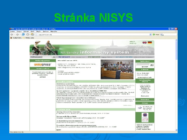 Stránka NISYS 