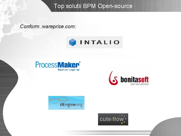 Top solutii BPM Open-source Conform. wareprise. com: 