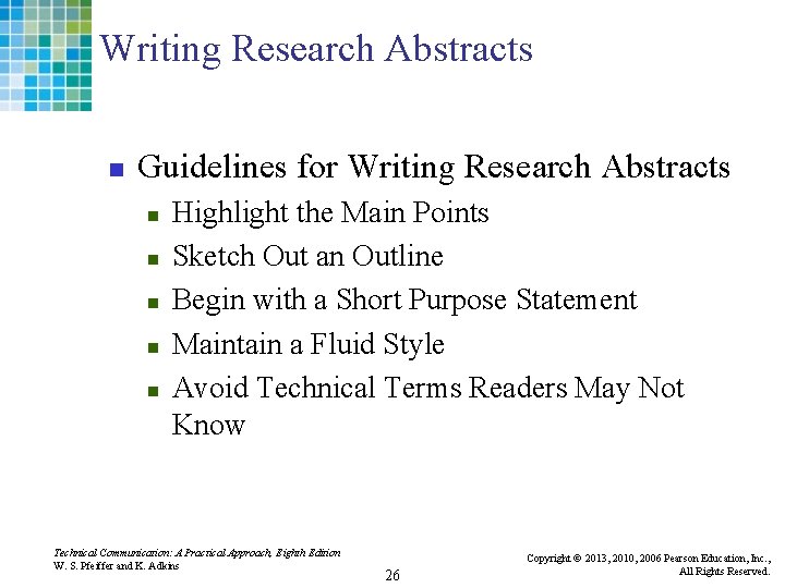 Writing Research Abstracts n Guidelines for Writing Research Abstracts n n n Highlight the