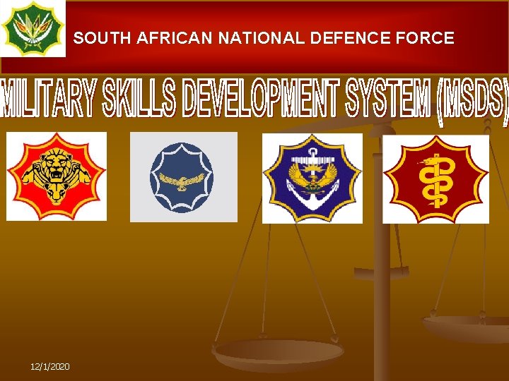 SOUTH AFRICAN NATIONAL DEFENCE FORCE 12/1/2020 