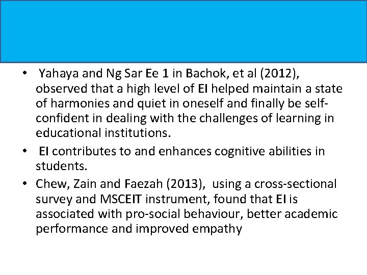 • Yahaya and Ng Sar Ee 1 in Bachok, et al (2012), observed • Yahaya and Ng Sar Ee 1 in Bachok, et al (2012), observed