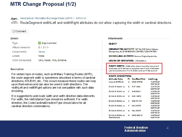 MTR Change Proposal (1/2) XXX Route. Segment width. Left and width. Right attributes do MTR Change Proposal (1/2) XXX Route. Segment width. Left and width. Right attributes do
